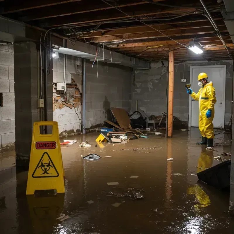 Flooded Basement Electrical Hazard in Saint Clair County, AL Property