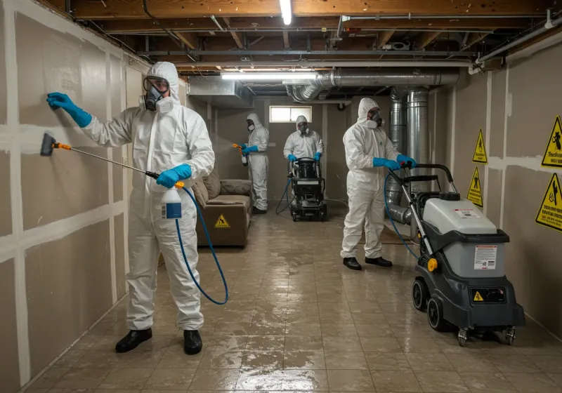 Basement Moisture Removal and Structural Drying process in Saint Clair County, AL